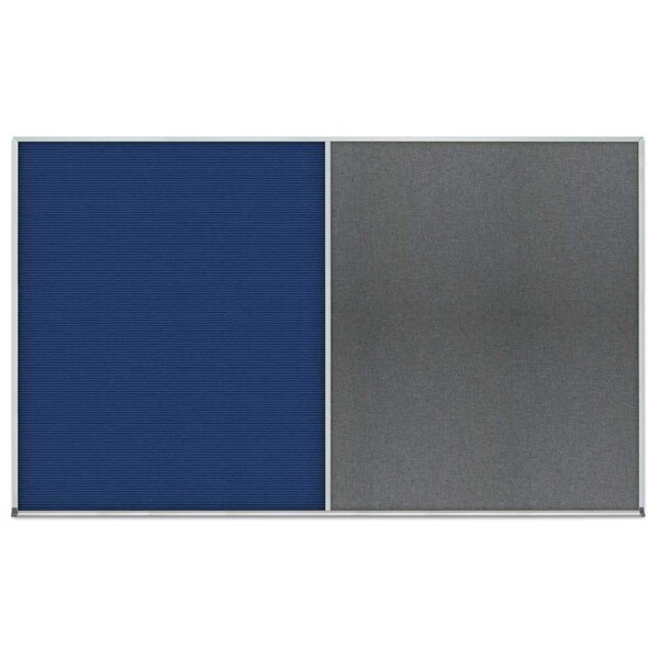 Triple Door Radius Corkboard, 72"x48", Bla, UV70055RC-BLACK-BUFF
